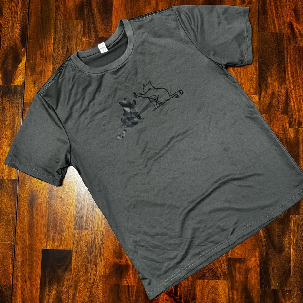 Black and Gray Cat Shirt